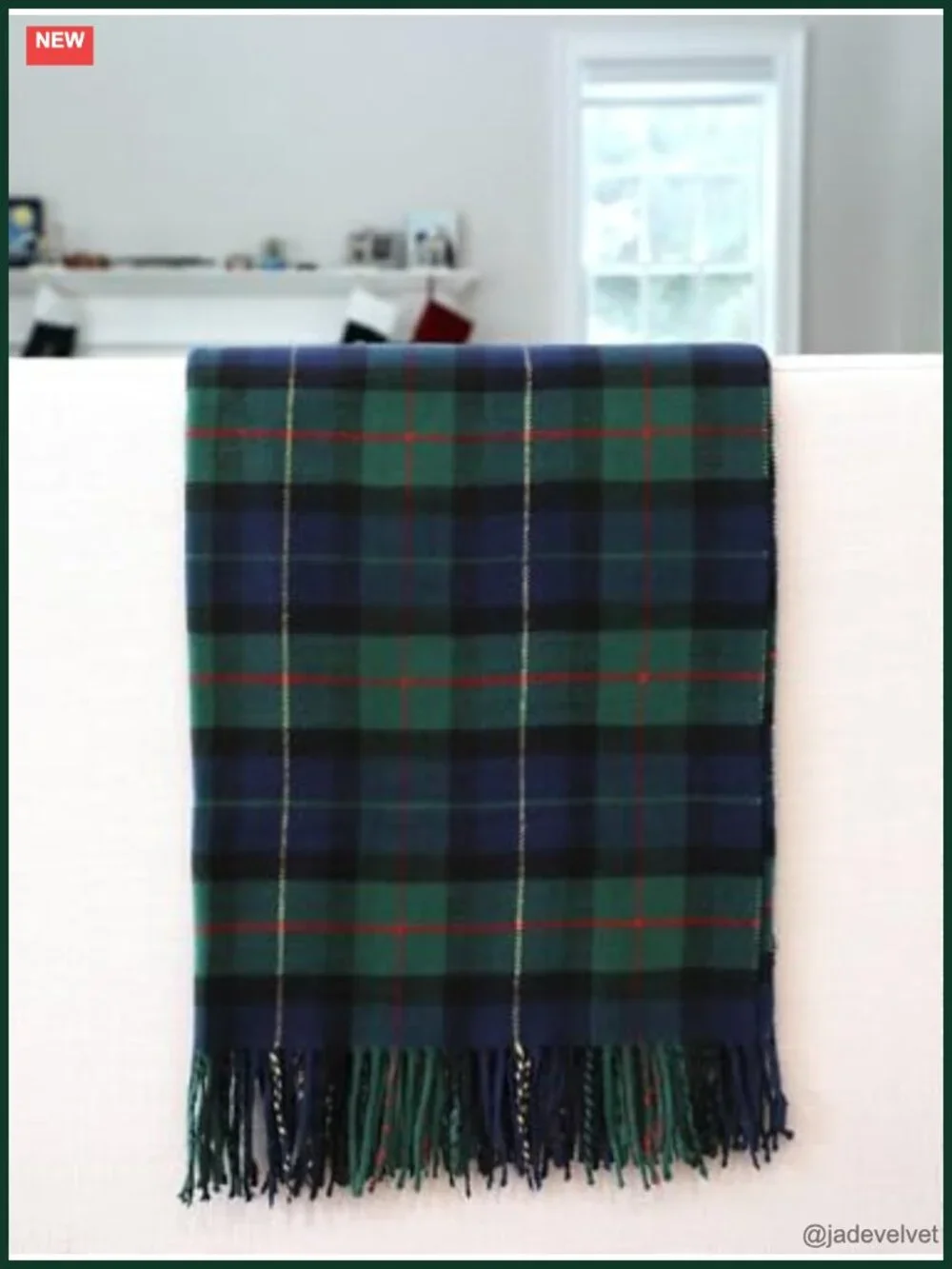 Oversized Cashmere Feel Scottish Tartan Plaid Shawl Wrap Scarf